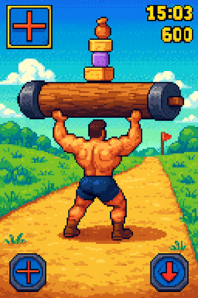 Strongman log game concept